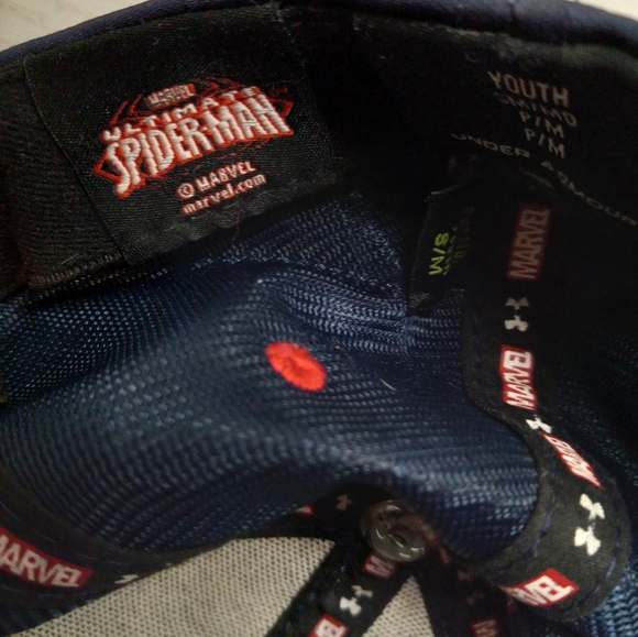 Marvel Under Armour Captain America Avengers Blue SM 8 in x 6 1/2 Adjustable Cap - Picture 5 of 9